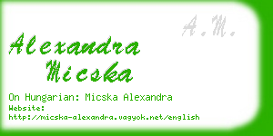 alexandra micska business card